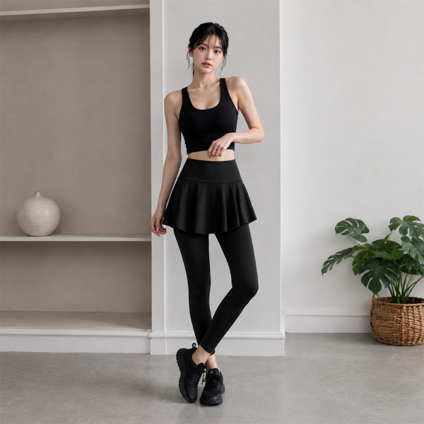KKJN J08 여자스포츠헬스치마레깅스요가복