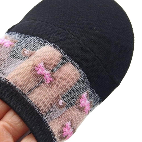 여성용 무궁화 발등메쉬 페이크삭스 검핑 5켤레